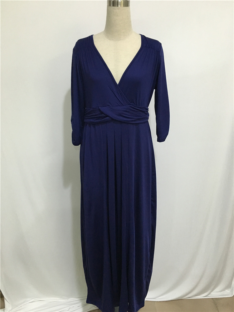 Polyester Fashiondress(Wine Red - L) NHDF0276-Wine Red - L