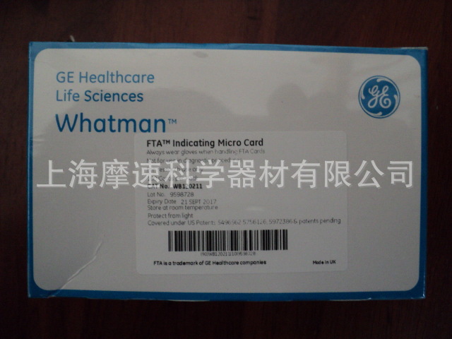 Whatman WB120211指示型FTA微型卡