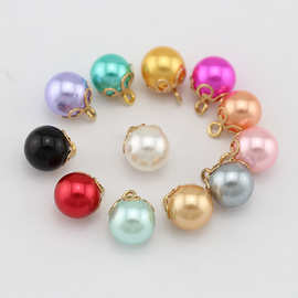 高档彩色珍珠扣子圆珍珠扣子 女士衬衫衬衣开衫裙背纽扣子 11MM
