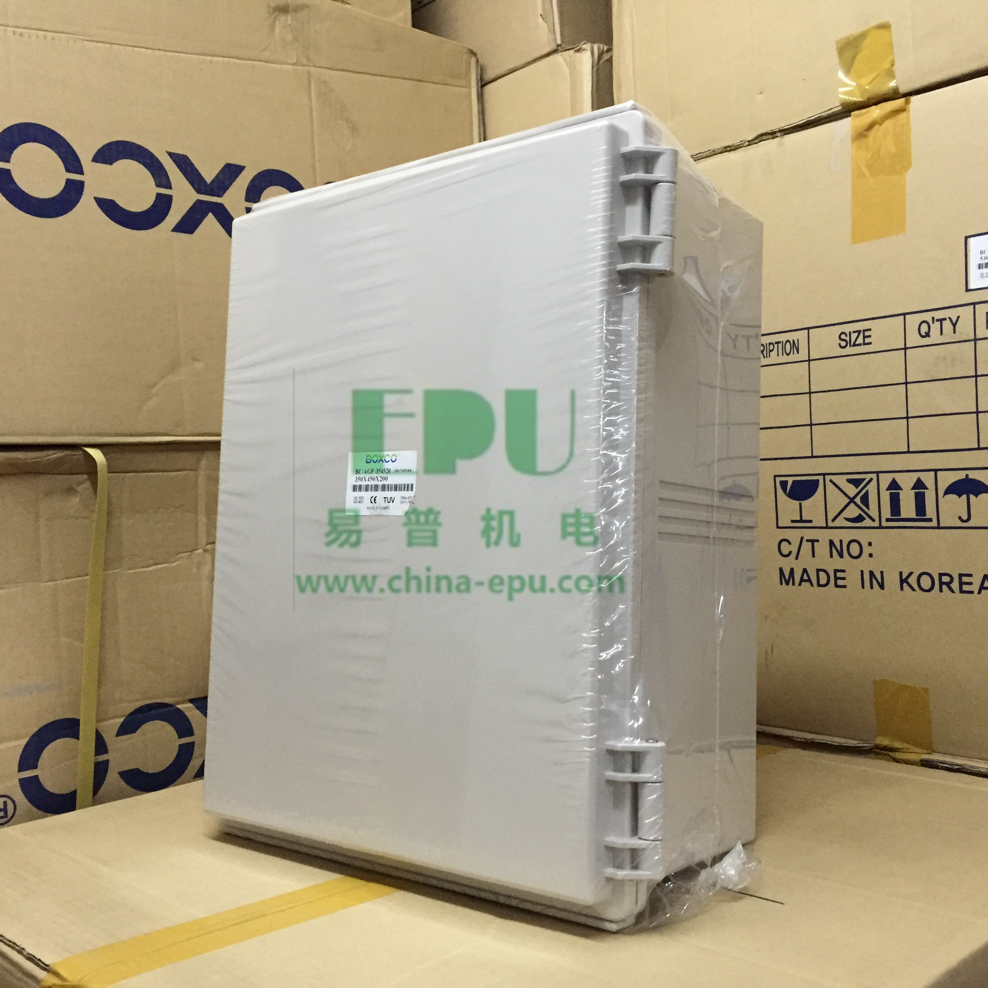 韩国BOXCO（P型）塑料防水配电箱350x450x200 防水配电箱塑料 进