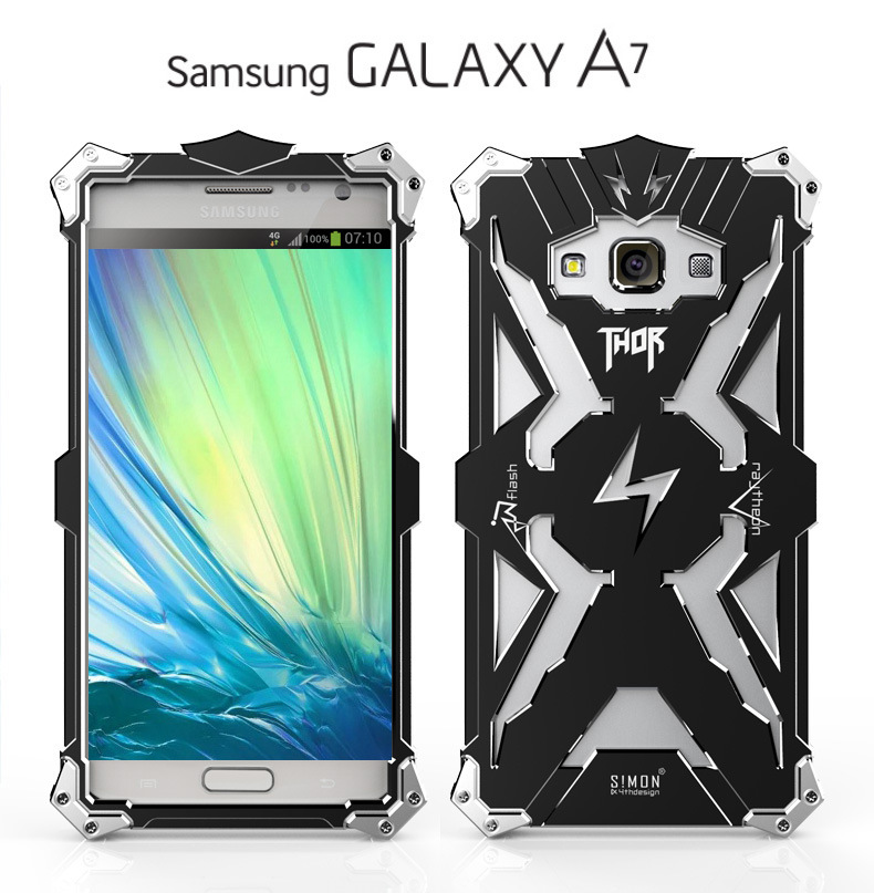 SIMON THOR Aviation Aluminum Alloy Shockproof Armor Metal Case Cover for Samsung Galaxy A7 (2015) A7000 A7009