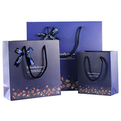 Supply of exquisite gift bags, dark blue dotted gift bags, paper bags, jewelry handbags, return gift bags