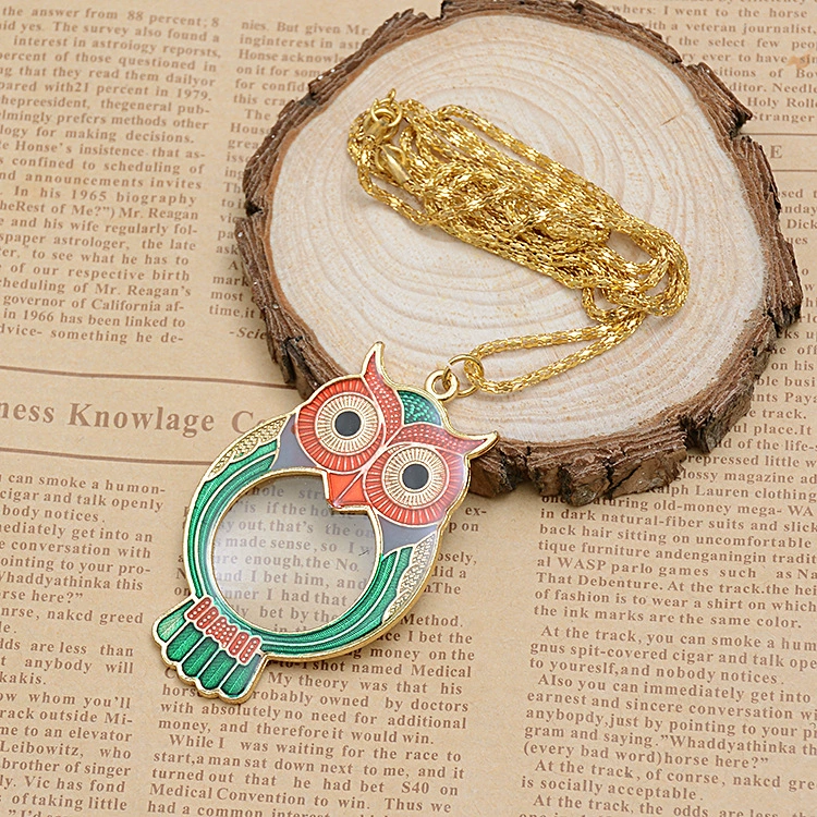 Фабрика Taobao Бутик Ожерелье милое креативное животное Сова 5-кратное увеличительное стекло 12090 Иу предметы первой необходимости