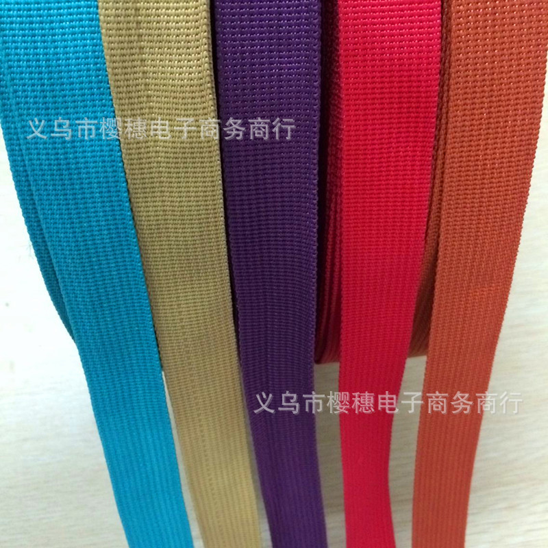 600D涤纶织带美国纹安全帽牵引织带服装辅料彩色背包肩带厂家直供