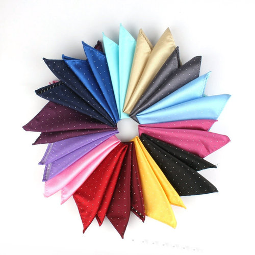 Men's handkerchief square towel 2017 hot online sales polyester material fashionable polka dot small polka dot suit pocket towel wholesale