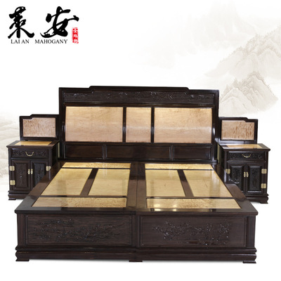厂家直销 红木古典家具 金丝楠木高低床 古典家装 实木床特价促销|ru