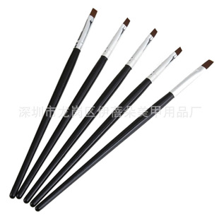 Nail brush 5 Sets Black Rod phototherapy brush phototherapy pen row pen suit French phototherapy nail suitable