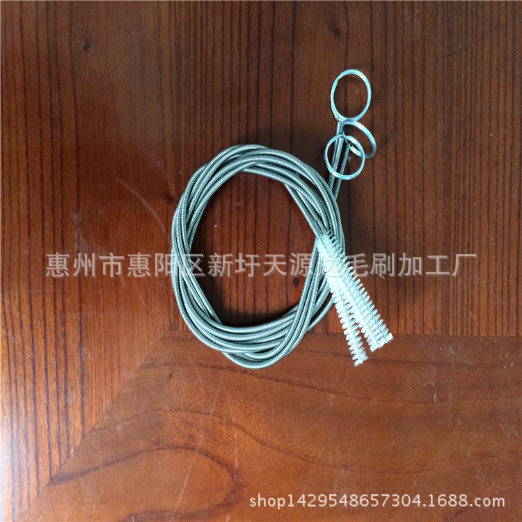 主营毛刷产品是304不锈钢弹簧毛刷鱼缸管道清洗管道专用可定尺寸