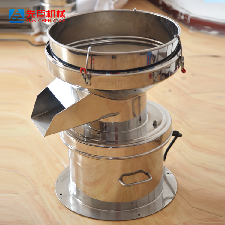 全不锈钢豆制品450过滤机液体过滤振动筛 带轮子可移动过滤机