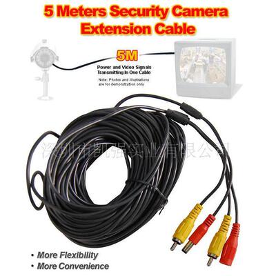 Black anti interference cctv cable Monitor video cable Shenzhen factory Produce