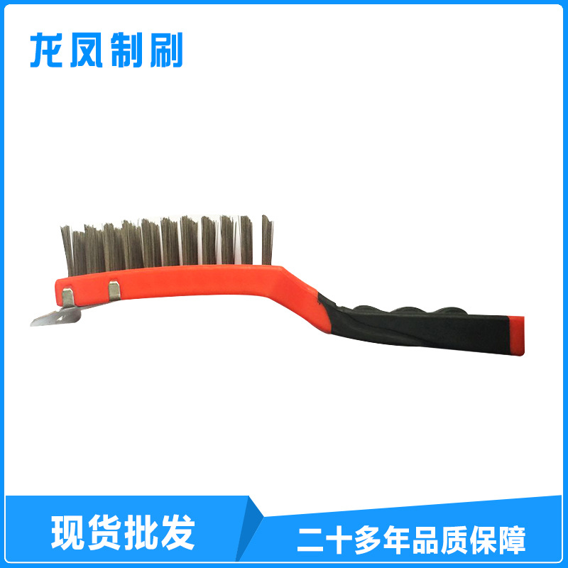 专业生产 迷你钢丝双色塑料刷 质优大库存钢丝工具刷烧烤刷