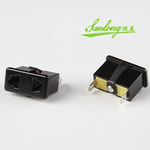 Factory Direct Sales Specifications Uniform Full Card Plastic Two Site Power Specup Plastic Wood Plugs SL-101 two-hole socket