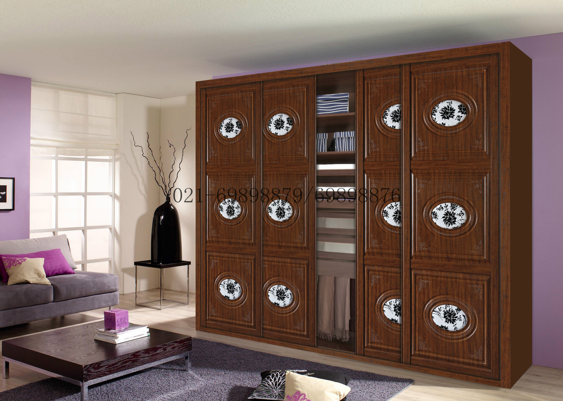 Shakey wardrobe Sliding door Blister carving Sliding door modern fashion carving Sliding door Manufactor wholesale 04