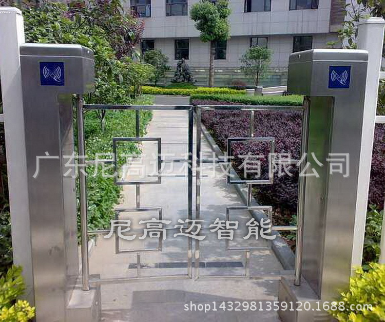 供应防跨摆匝 单向或双向摆动门 打指纹放行 非标智能摆闸门禁