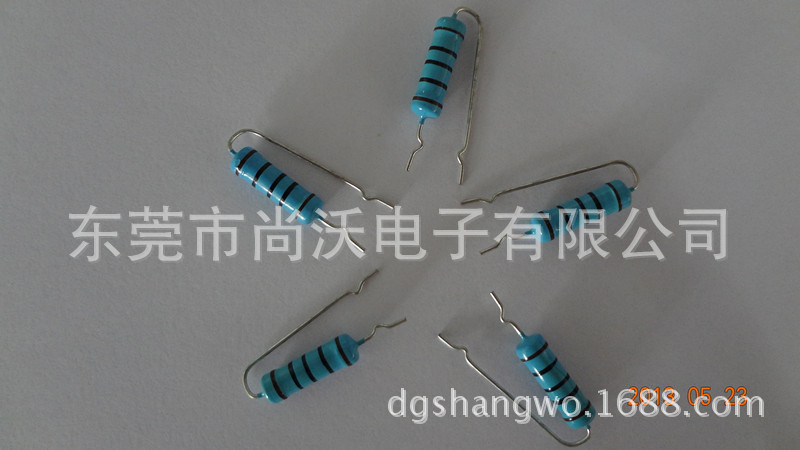 供应 金属氧化膜电阻 MOF 1W F型元器件高阻阻抗精密工业级高精度