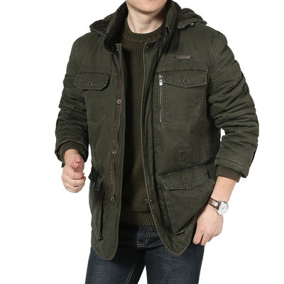 秋冬新款棉衣男棉服外套冬季中长款宽松大码棉衣棉服男棉袄369