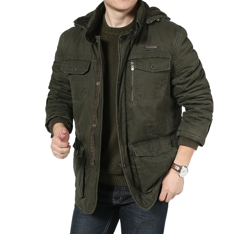 秋冬新款棉衣男棉服外套冬季中长款宽松大码棉衣棉服男棉袄369