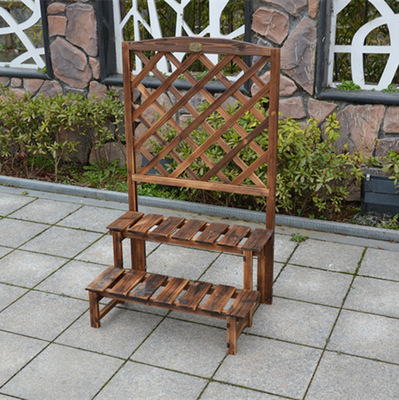 碳化防腐木花架 阳台花架 网格花架 爬藤架 多层花架 厂家直销|ms