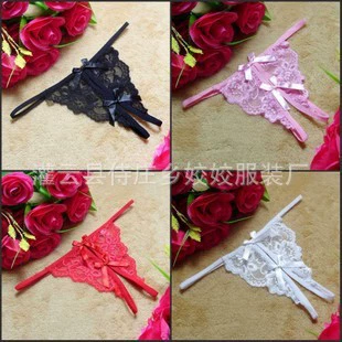 Сексуальное нижнее белье Открытые трусики Соблазн Сексуальные кружевные пижамы Женская секция Бабочка Соблазн Т-брюки Стринги