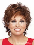 jiafa外貿歐美假髮女士短卷發頭套 wig 酒紅色cos假髮批發460