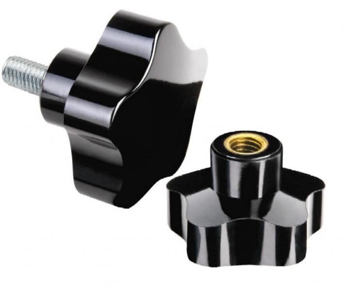 不锈钢七星把手胶头手拧星型梅花胶柄螺丝M4M5M6M8M10M12M14-20