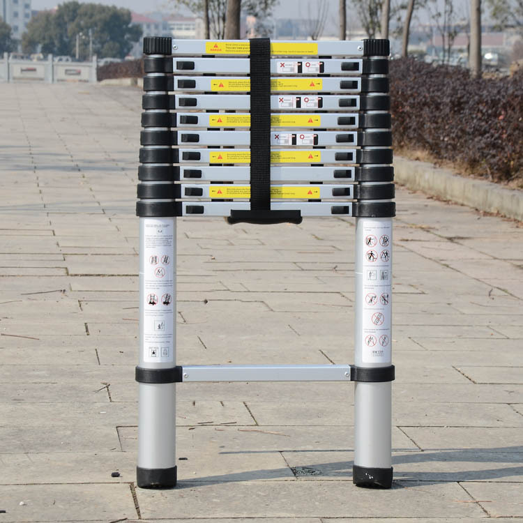 3.2米加厚款伸缩梯竹节梯家用梯便携竹节梯telescopic ladder|ru