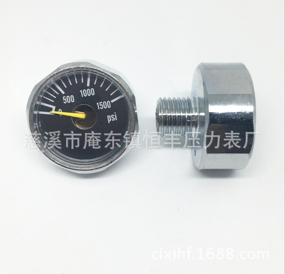 微型压力表 1500psi小表 高压压力表 小表