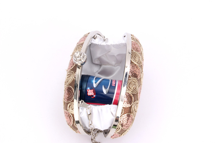 Embroidery Hard-Surface Clutch Bag
