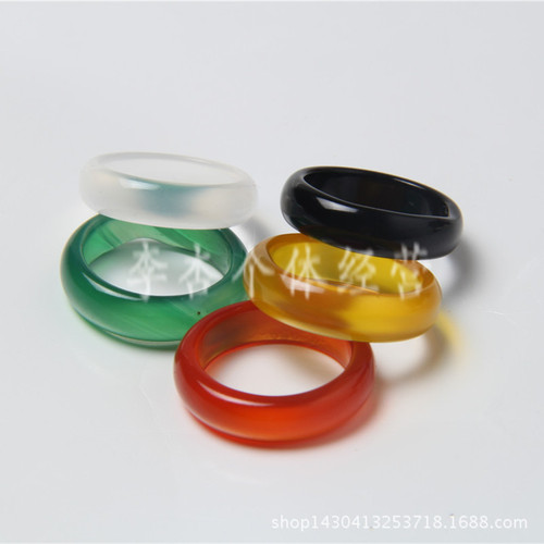 Bracelet wholesale jade agate rings, polished gemstone jewelry finger rings, finger bands, ring pendants