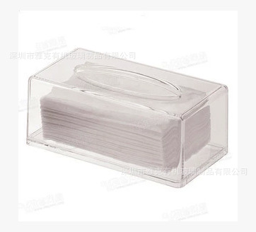 厂家直供酒店亚克力纸巾盒彩色收纳装饰有机玻璃巾抽盒酒店用品
