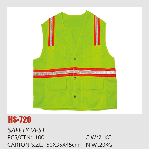 中东款 厂家直销安全背心 涤纶反光衣 桔色安全衣