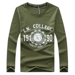 简男2016秋季新款男装1990男式长袖T恤大码男士印花长袖t恤打底衫