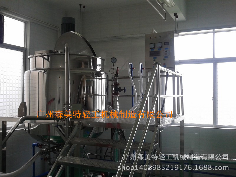 一吨洗衣液洗发水均质搅拌锅 洗洁精沐浴露内外循环乳化搅拌罐