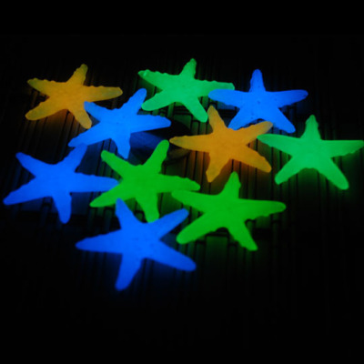 夜光海星 夜光石头水族鱼缸装饰 玻璃地台微景观素材 不褪色 仿真|ms