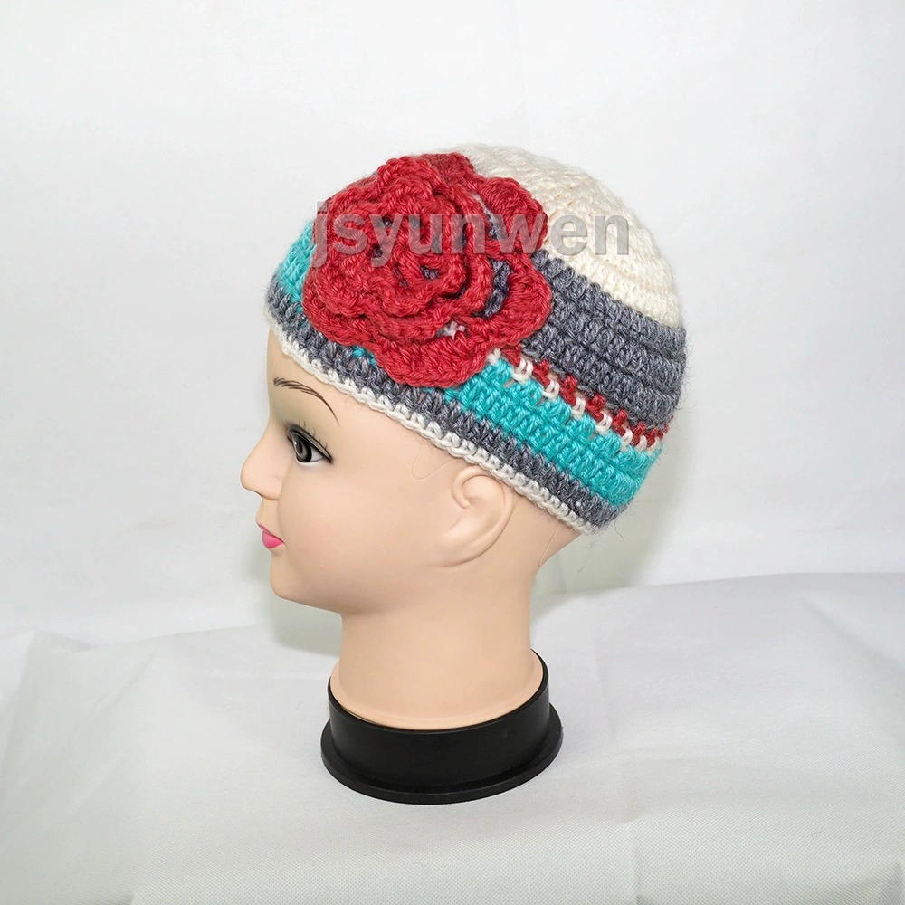 Корейская версия новой детской шапки с большими цветами многоцветной stitchery, детские цветы и цветовой рисунок, стиль чистое ручное производство