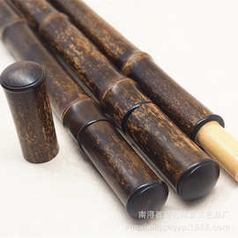 现货紫竹拔口香筒竹子拔口带香插两用香管沉香收纳筒直供禅意