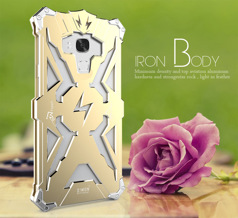 SIMON THOR Aviation Aluminum Alloy Shockproof Armor Metal Case Cover for Huawei Honor 5X