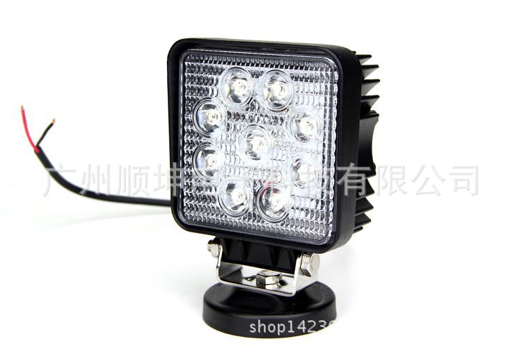 廠傢直銷27W LED越野工作燈 9-32V強光挖機燈 貨車卡車輔助燈