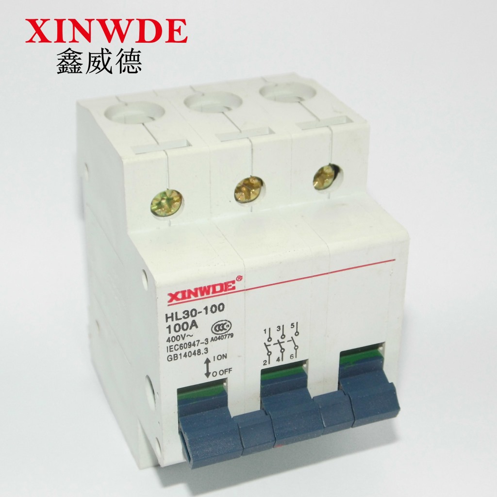 鑫威德小型熔断器断路器隔离开关HL30-100 3P闸刀低压批发