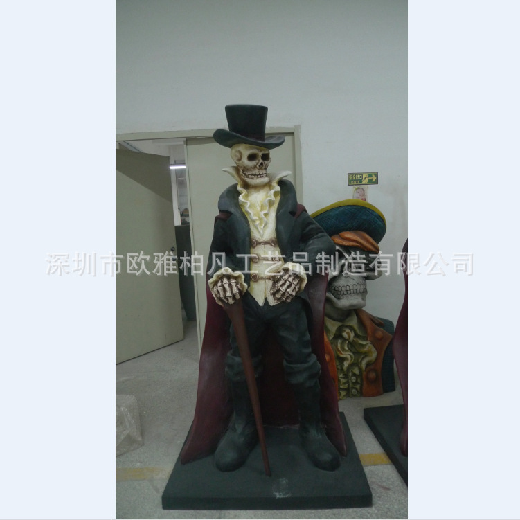 玻璃钢万圣节饰品  玻璃钢骷髅人物 玻璃钢南瓜 玻璃钢制品