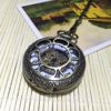 Big mechanical fashionable retro pocket watch, flowered