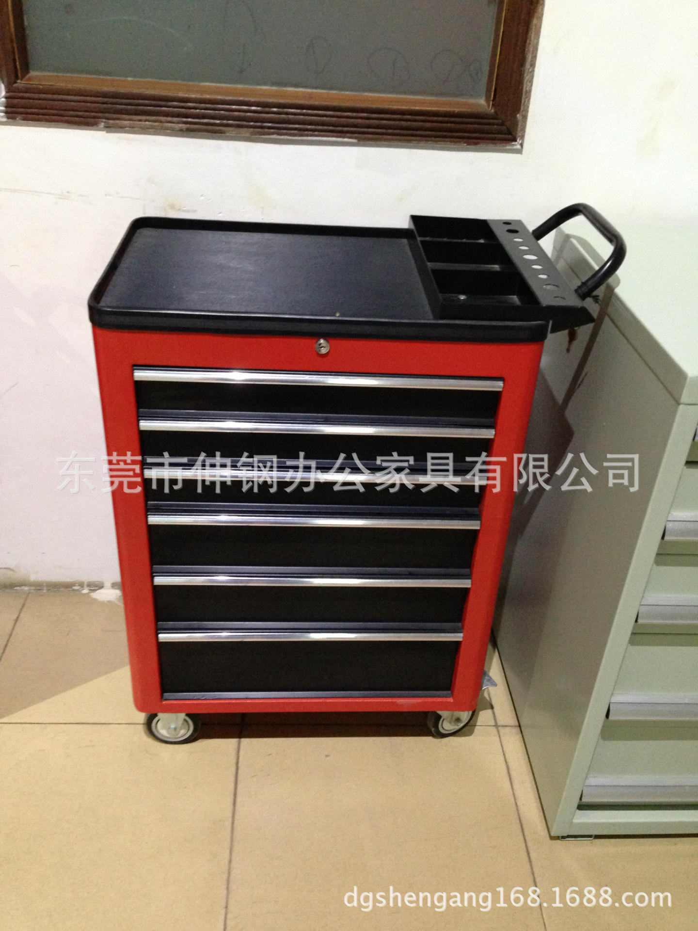 六抽屉工具柜 重型刀具汽保手推工作台车 东莞办公家具可定制