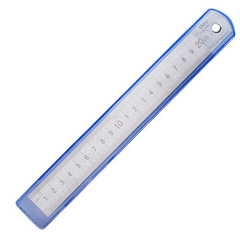 Deli 8462 Steel Ruler, 20cm Student's Straight Ruler for Measuring & Drawing, Stainless Steel Measuring Tool, Stationery Ruler