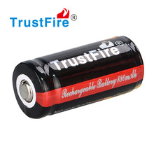 Trsutfire 16340电池3.7v电筒电子可充电锂电池880mah