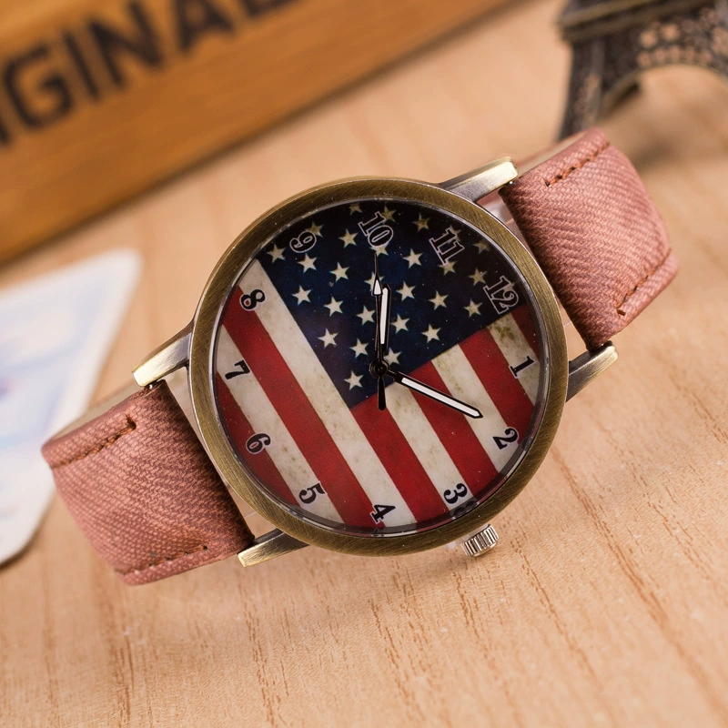 Retro denim watch strap, simple and elegant design, USA