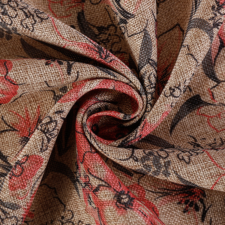 阳离子涤纶布麻布印花 热转移印花靠垫布批发