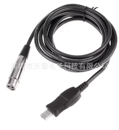 USB MIC Кабель Микрофон Микрофонная вентиляция Computer USB к XLR соединение микрофона