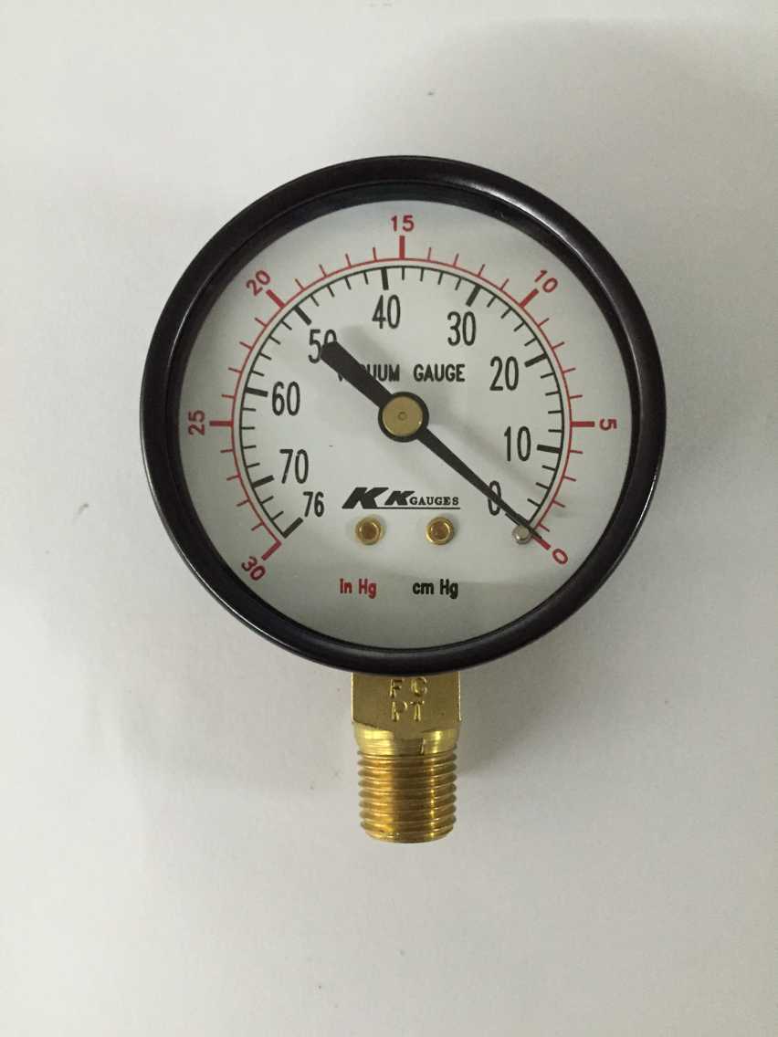 KK牌 真空表 Y60 -76-0cmhg  -30-0inhg 表盘60MM 径向 螺纹1/4