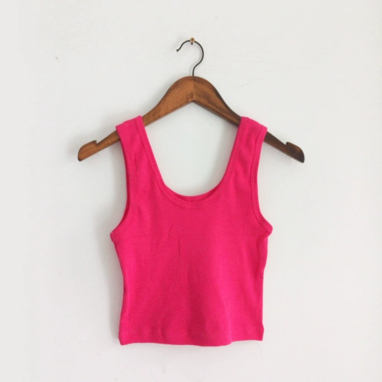 Women's Push-Up Bra Tank Top, Padded Crop for Yoga & Sleep, One Size, Elastic 60–90 cm
