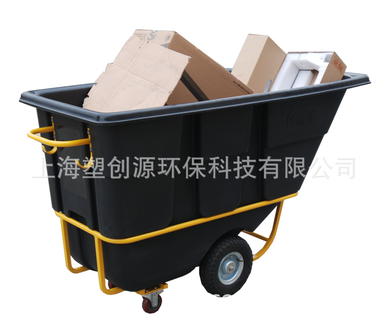 SC1-A650斗车，倾斜斗车，斗车 650升 滚塑物料车